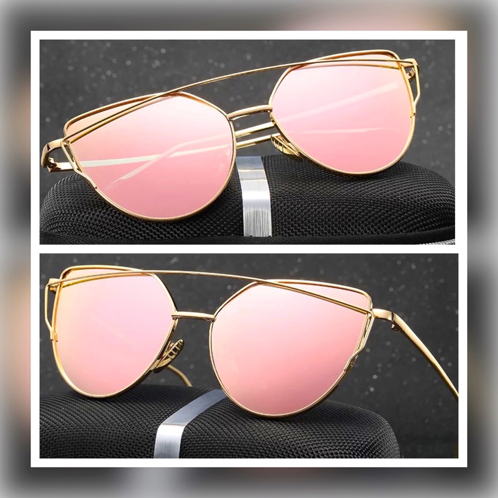 LUXURY METAL FRAME CAT-EYE SUNGLASSES